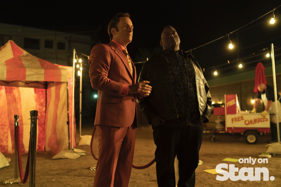   Bob Odenkirk and Lavell Crawford star in BETTER CALL SAUL  Image - Stan 