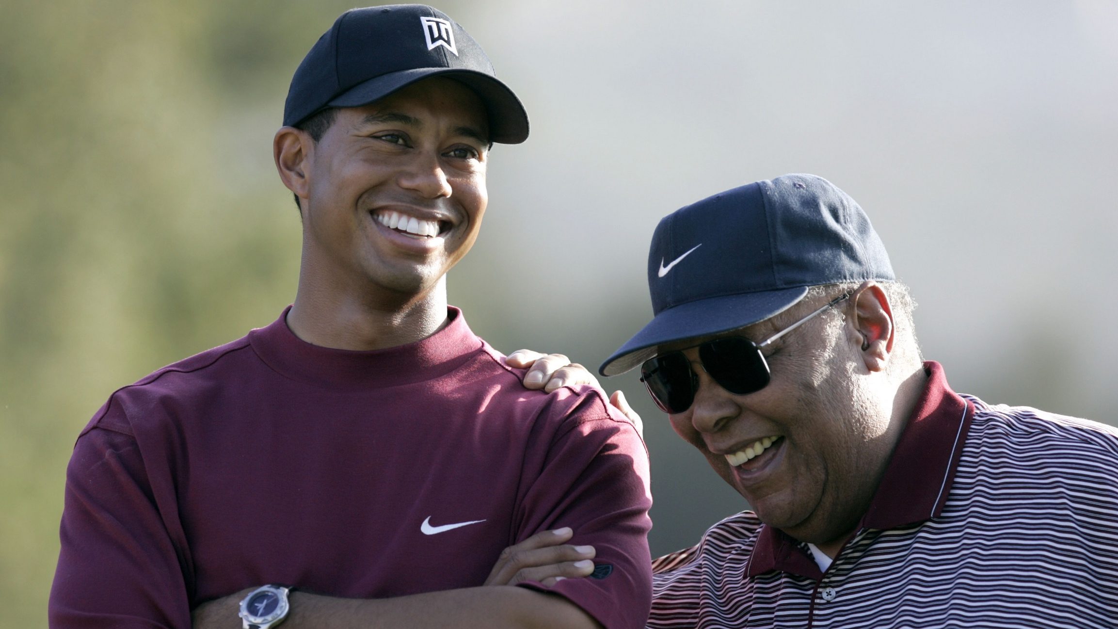 Tiger Woods with his father Earl Woods (image - HBO)