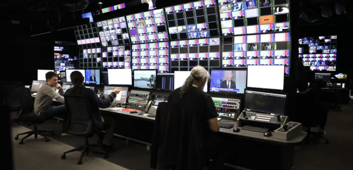 Television master control room Australia Channel 9