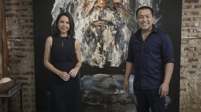 Kate Ritchie with Anh Do (image - ABC)