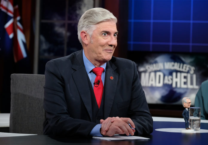 Shaun Micallef hosts Mad As Hell (image - ABC)