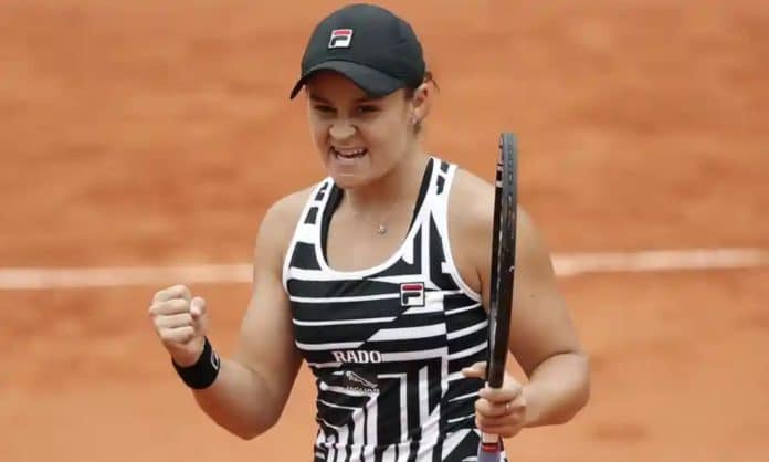 Ash Barty at French Open (image - The Guardian)