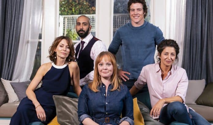 The cast of Five Bedrooms (image - Channel 10)