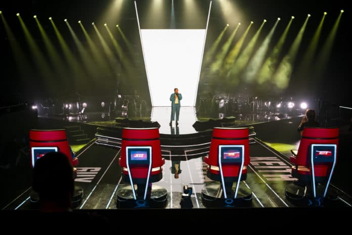 Arlo Sim performs in the blind auditions on THE VOICE AUSTRALIA (image - Seven)