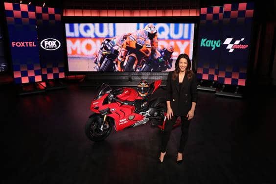Fox Sports MotoGP host Tara Rushton (image - Foxtel)