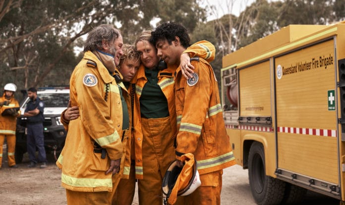 Kym Lynch, Eliza Scanlen, Helen Thomson, and Hunter Page-Lochard star in FIRES (image - Ben King/ABC)