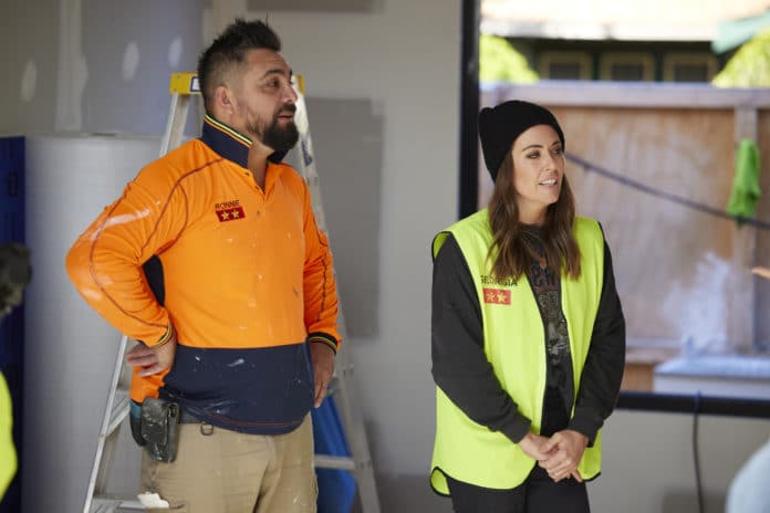 Ronnie and Georgia push on to complete their rooms on THE BLOCK (image - Nine)
