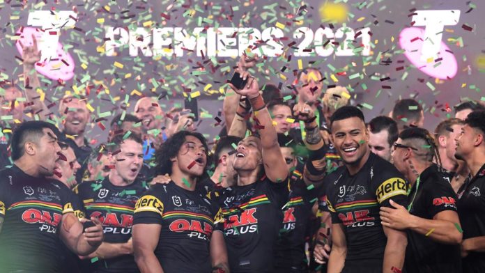 Pentrith Panthers NRL Premiers 2021 (image - Nine)
