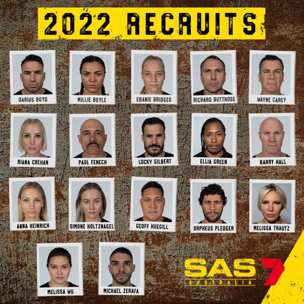 The full cast of SAS Australia 2022 (image - Channel 7)