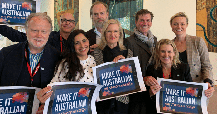 The Make It Australian coalition (image - MEAA)