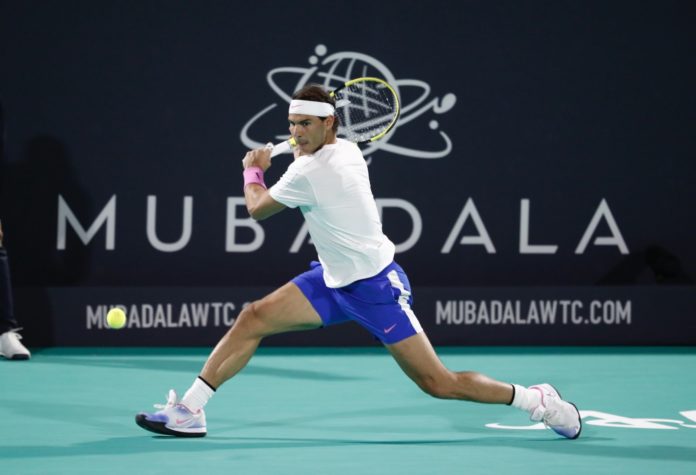 Rafael Nadal during the 2019 Mubadala World Tennis Championship (image - Esquire)
