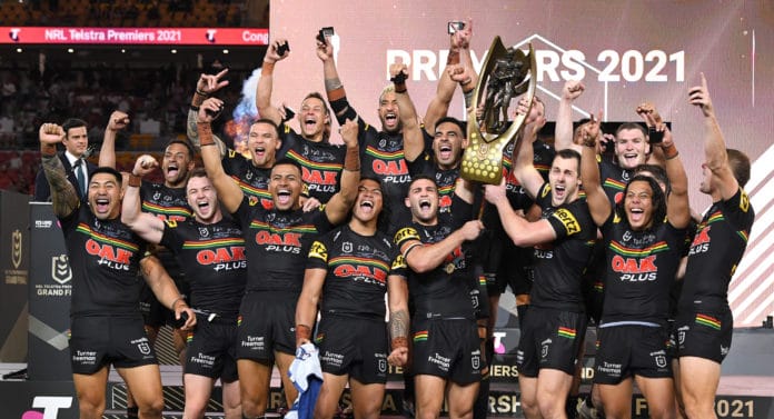 Penrith Panthers won the 2021 NRL Grand Final (image - Nine)