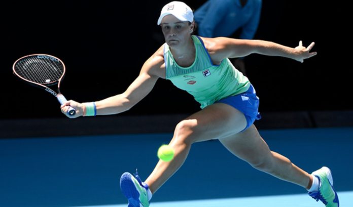 World No. 1 Ash Barty is looking to win her first Australian Open title in 2022 (image - Nine)