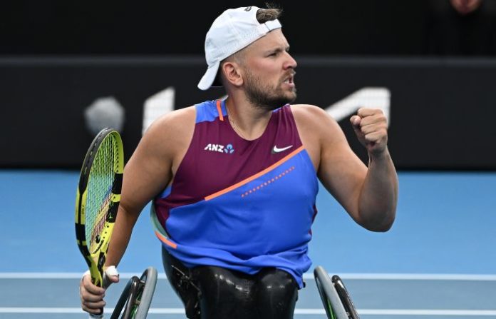 Dylan Alcott wins his first round game at the 2022 AUSTRALIAN OPEN (image - tennis.com.au)