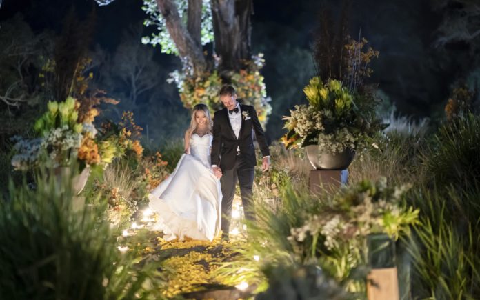 Selina and Cody leaving their ceremony on MARRIED AT FIRST SIGHT (image - Nine)