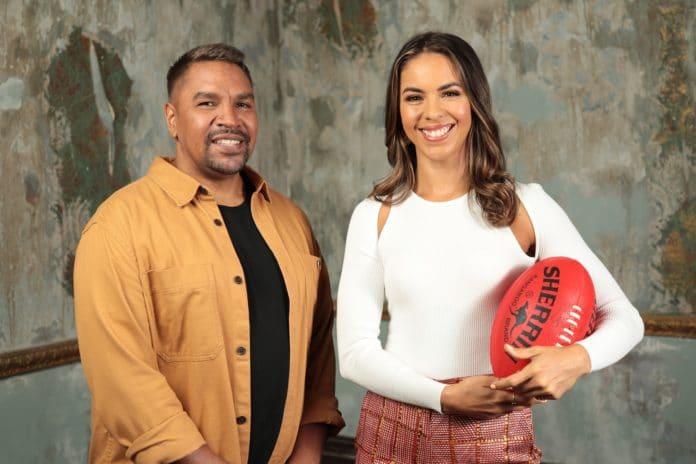 Andrew Krakouer and Megan Waters from YOKAYI FOOTY (image - Dave Ollier)