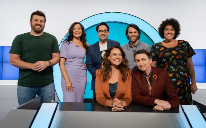 Would I Lie To You Australia Nick Cody, Annie Maynard, Chris Taylor, Chrissie Swan, Jimmy Rees, Frank Woodley and Casey Donovan
