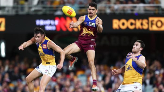 The Brisbane Lions defeated the West Coast Eagles in Saturday night AFL (image - Seven)