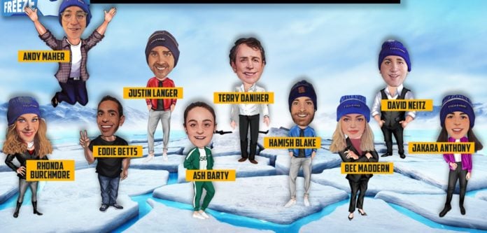 Ten celebrities compete in the BIG FREEZE on Seven (image - Seven)