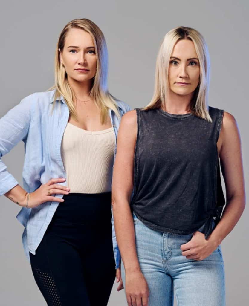 Erina-Lea & Jess - Cast of Hunted Australia 2022 (image - Channel 10)