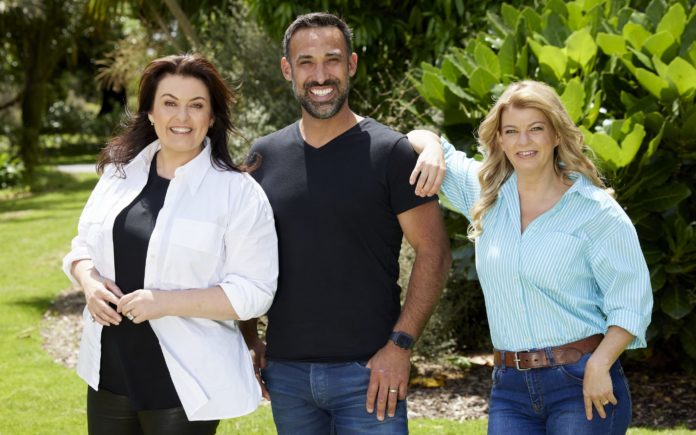 Karen Martini, Adam Dovile and Melissa King from Better Homes and Gardens (image - Channel 7)