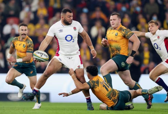 England defeated Australia in the Rugby Union International clash (image - Nine)