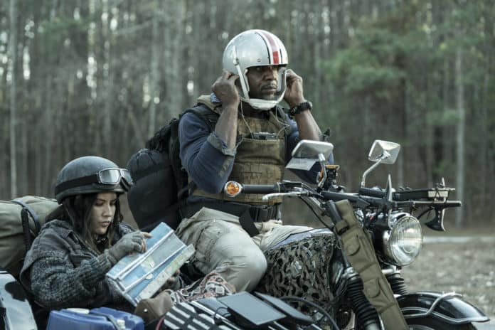 Terry Crews and Olivia Munn in TALES OF THE WALKING DEAD (image - Curtis Bonds Baker/AMC)