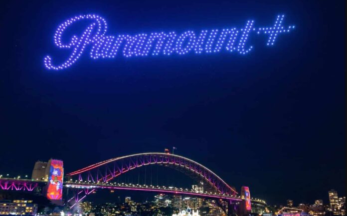 Paramount+ light show in Sydney (image - Paramount+