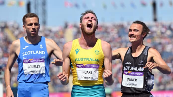 Oliver Hoare won gold in the Men's 1500m at the BIRMINGHAM 2022 COMMONWEALTH GAMES (image - Seven)