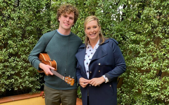 Johanna Griggs and Vance Joy on Better Homes and Gardens (image - Channel 7)