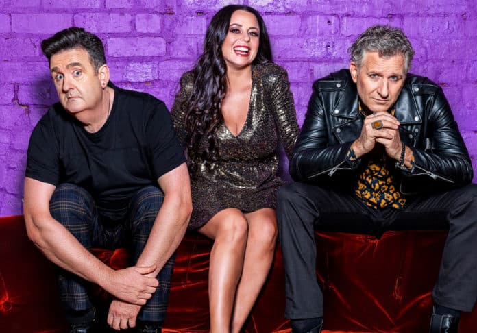 Alan Brough, Myf Warhurst, and Adam Hills return with the 10th season of SPICKS AND SPECKS (image - ABC)