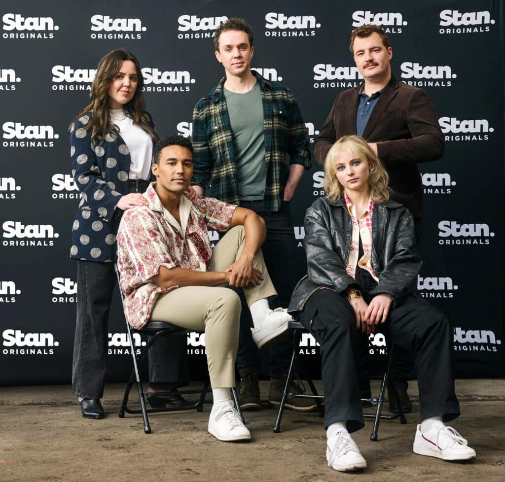 The cast of Totally Completely Fine (image - Stan)
