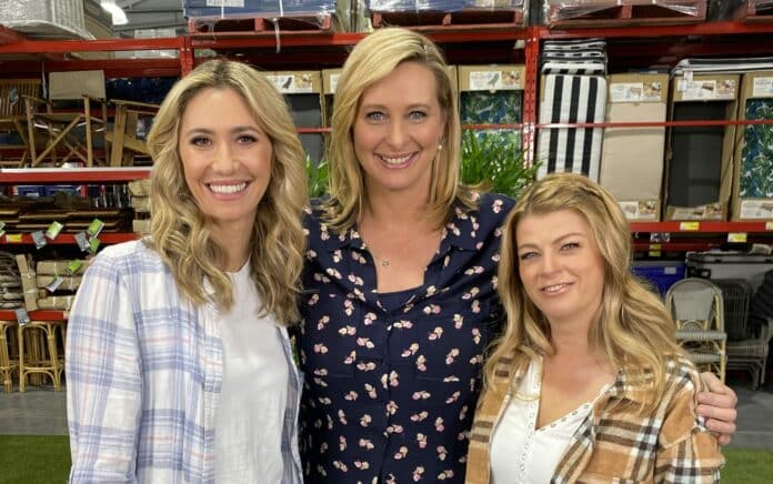 Johanna, Juliet and Melissa - Bunnings Gazebo Challenge - Better Homes and Gardens (image - Channel 7)
