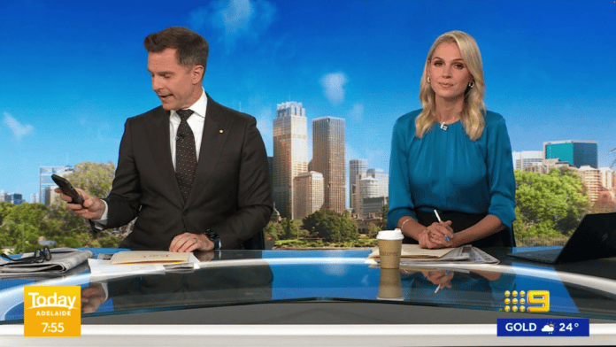 David Campbell and Amelia Adams hosting TODAY, which was forded off air