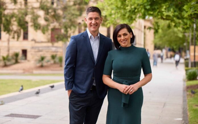 New 7NEWS ADELAIDE team Rosanna Mangiarelli and Will Goodings (image - Seven)