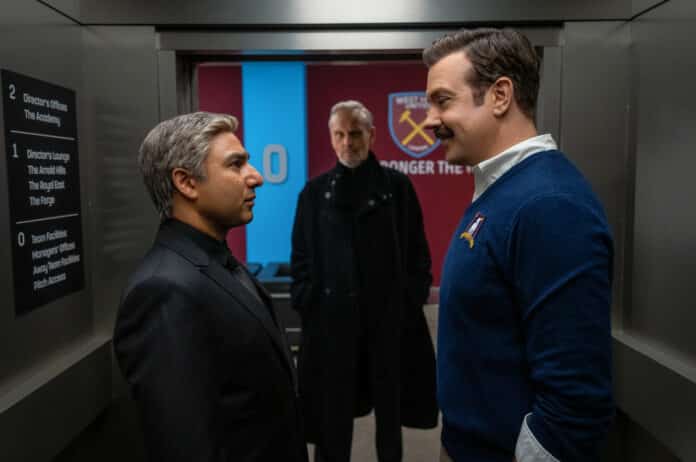 Nick Mohammed, Anthony Head and Jason Sudeikis star in TED LASSO season three (image - Apple TV+)