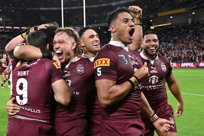 Queensland decisively beat New South Wales and take the 2023 STATE OF ORIGIN series (image - Nine)
