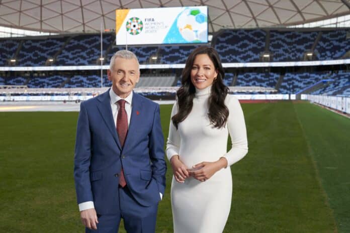 FIFA Women's World Cup Bruce McAvaney and Mel McLaughlin (Images - Channel 7)