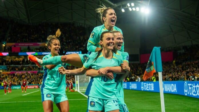 The Matildas defeated Canada in their final group game to progress to the Round of 16 in the FIFA WOMEN'S WORLD CUP (image - Seven)