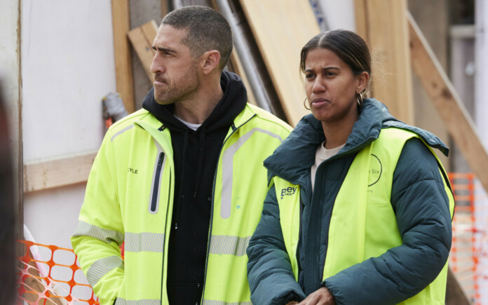 Kyle and Leslie are in the thick of it on THE BLOCK (image - Nine)