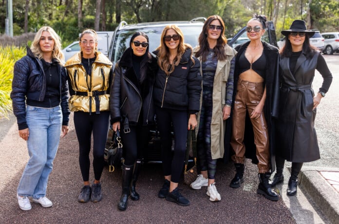 THE REAL HOUSEWIVES OF SYDNEY dressed in their finery and headed to help clean cages at a wildlife charity...it's everything we hoped for (image - BINGE)