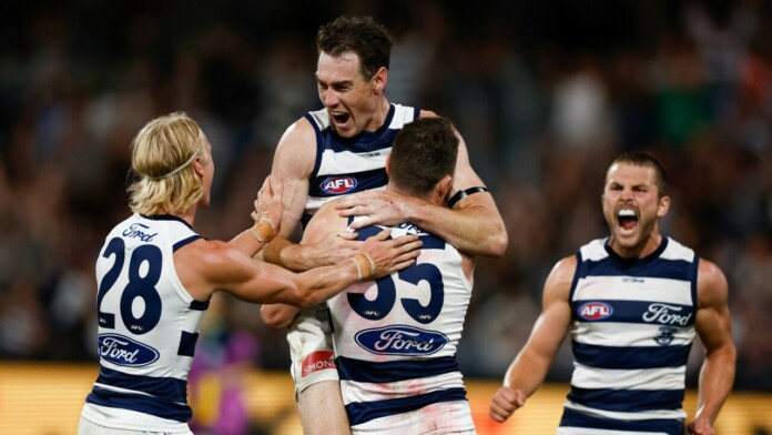 The Geelong Cats defeated the St Kilda Saints in their first round 2024 AFL premiership match (image - Geelong Cats)