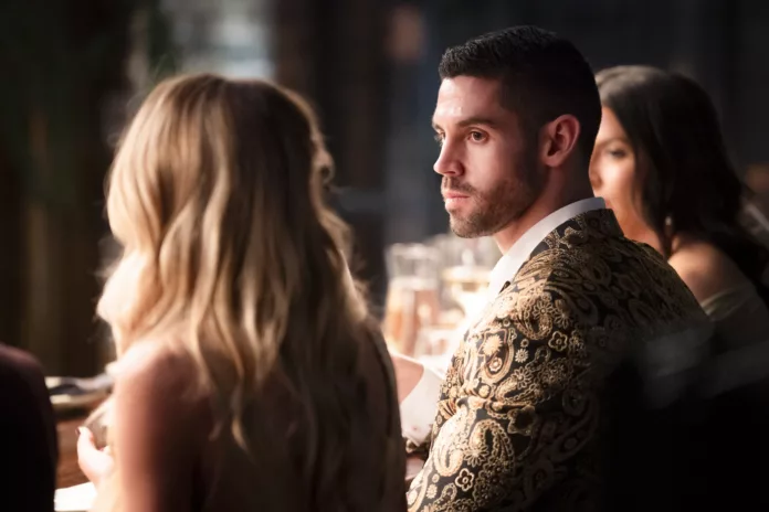 Ryan is under pressure at the weekly dinner party on MARRIED AT FIRST SIGHT (image - Nine)