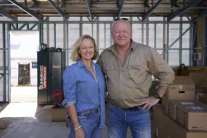 Shelley Craft and Scott Cam host season 21 of THE BLOCK, set in Daylesford, Vic (image - Channel 9)