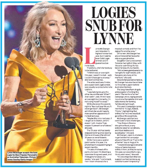 The truth behind LYNNE McGRANER'S Logies ‘snub’